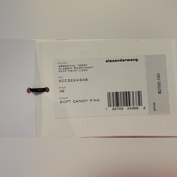 Alexander Wang NWT Essential Terry Classic Sweatpants Puff Paint Logo X Small - Picture 5 of 6
